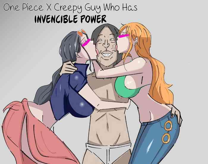 one piece x creepy guy who has invincible power cover